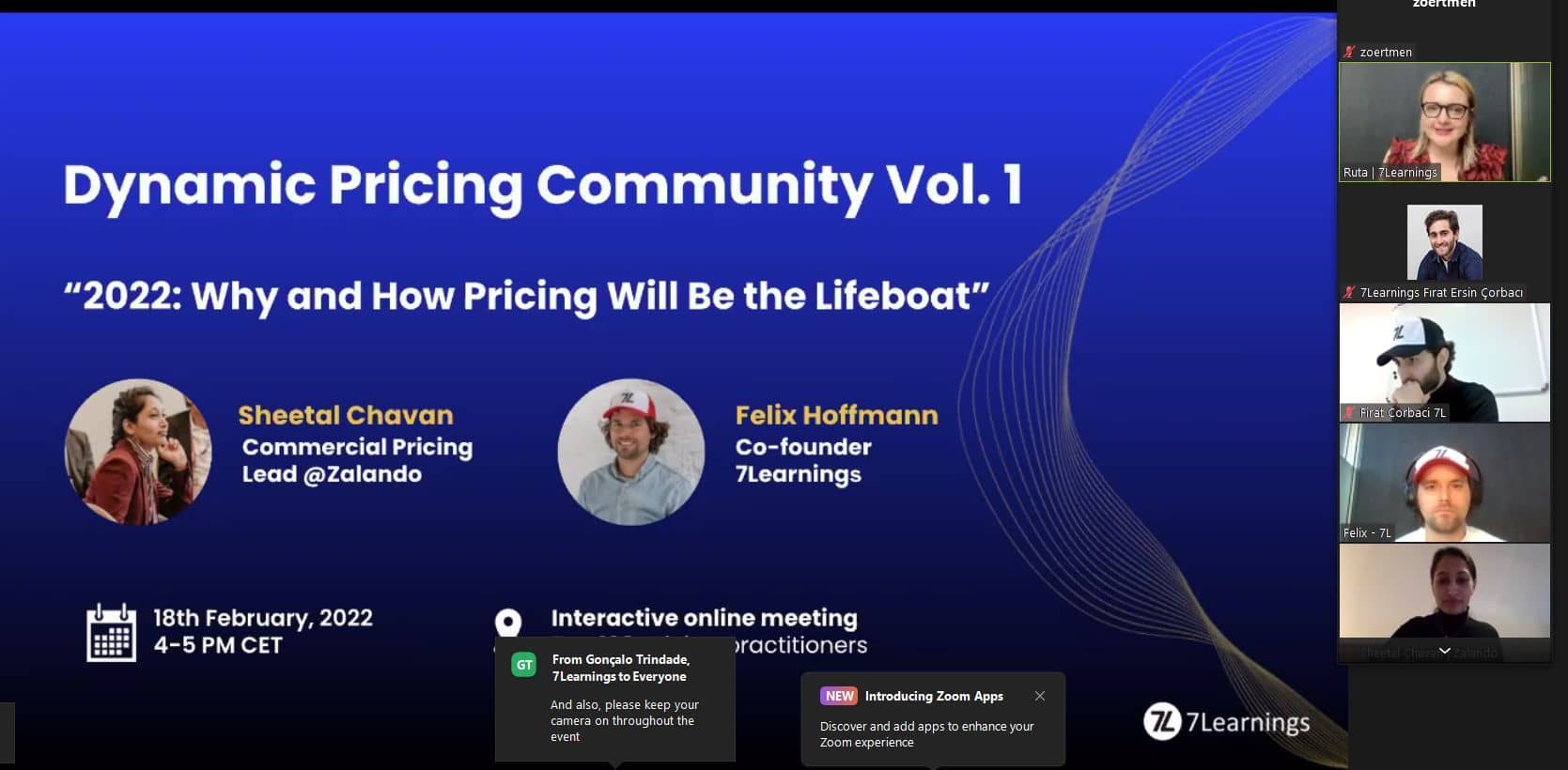 Dynamic Pricing Community first event
